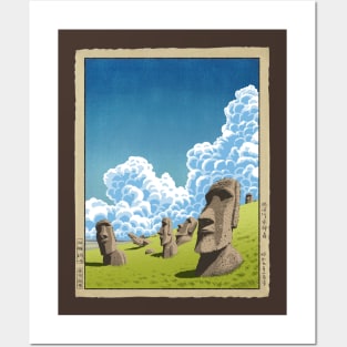 Moai statues Posters and Art